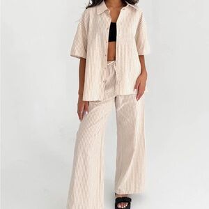 JUST BEACHY PANTS & BUTTON DOWN